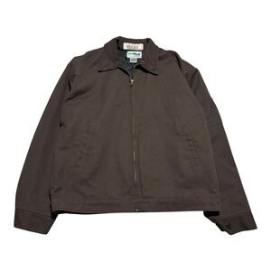 UniWear by UniFirst Polyester Blend Brown Full Zip Workwear Jacket Men's Large